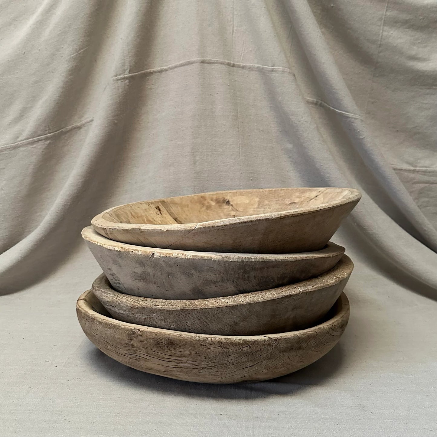 Antique Primitive Wooden Dough Bowl
