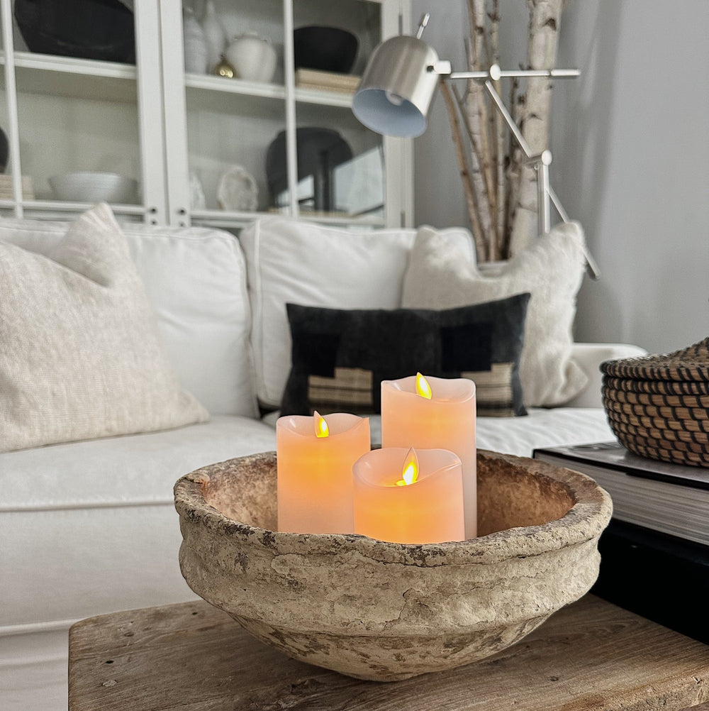 Led Flameless Candles with remote Set of 3