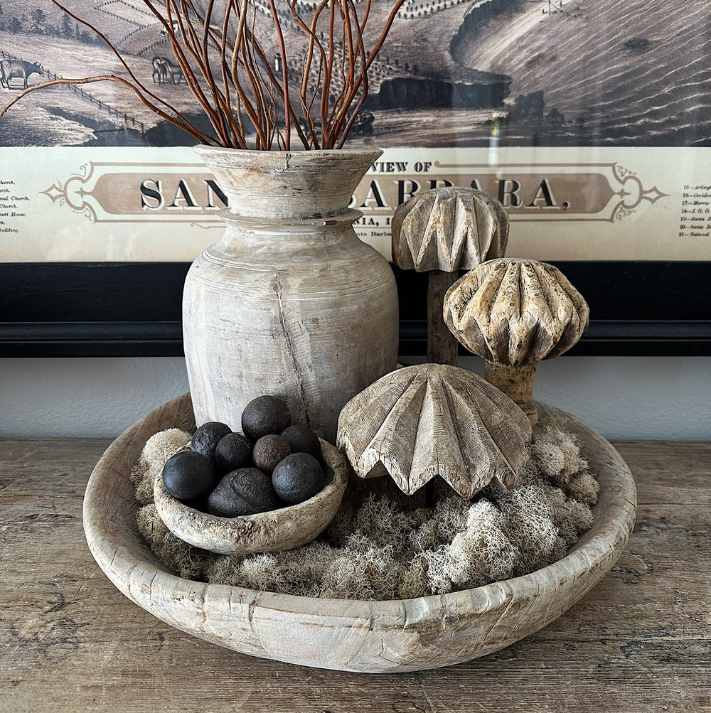 Antique Primitive Wooden Dough Bowl