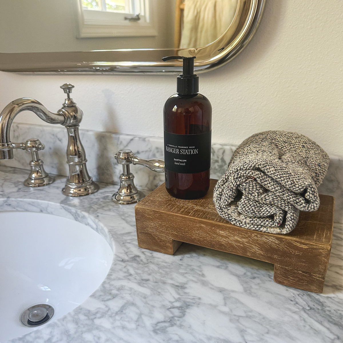 Handmade Teak Riser | Rectangle Display Tray for Home Decor – Sandstone ...