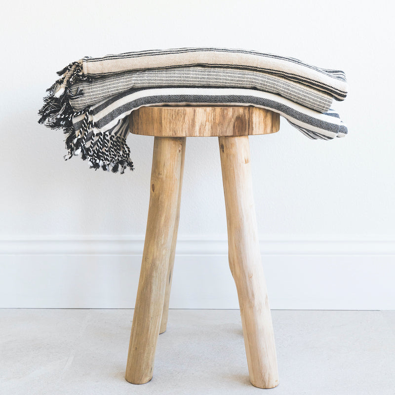 
                  
                    Solid Teak Stool | Accent Wood Stool Side Table
                  
                