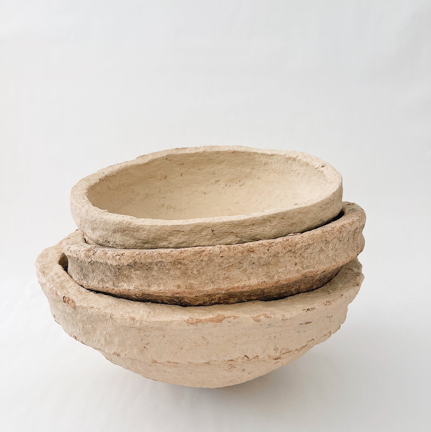 Antique Paper Machè Bowl – Sandstone and Sage