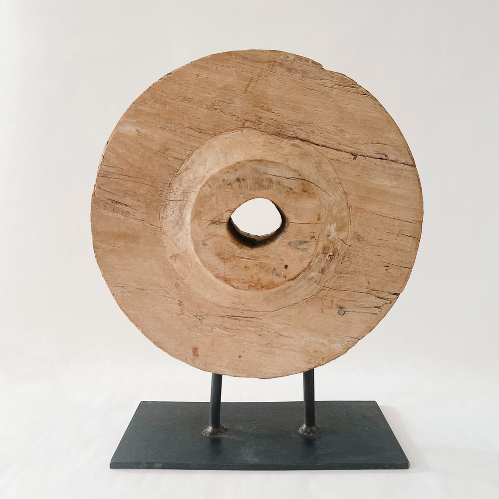 Solide Wheel With Pattern Solid Wooden Wheel